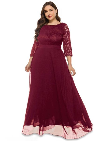 Plus -Size -Kleider Plus Size Elegant Party Abend Hochzeit formale Kleider für Frauen Y240510