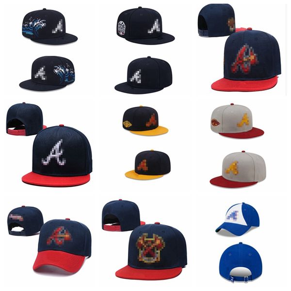 Braves- Uma carta de beisebol Caps Swag Hip Hop Cap para homens Casquette Bone Aba Reta Gorras Snap Back Snapback Hats