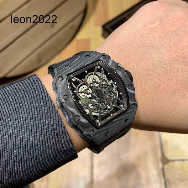 Дизайнерские RM-наручные часы Милл-бочка Watch Watch Millr RM35-02 Series 2824 Автоматическая механическая карбоновая пленка Мужчины Смотрите дизайнерские водонепроницаемые U3QF