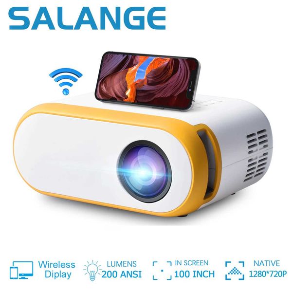 Проекторы Salange Mini Projector Q11 720p Beam 2022 Новое обновление портативное домашнее кино