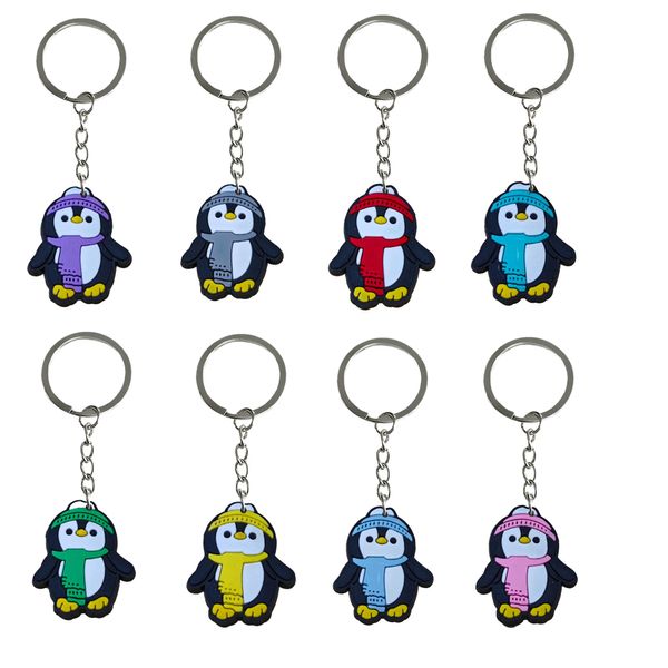 Charms Penguin Keychain Key Chain Accessories para bolsa de mochila e presente de carro do dia dos namorados Ring Boys Cool Colorf Caractere com WR otvfl