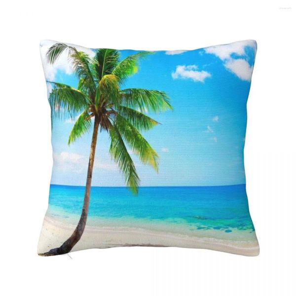 Подушка пальма у пляжа - красивые произведения искусства для моря летни