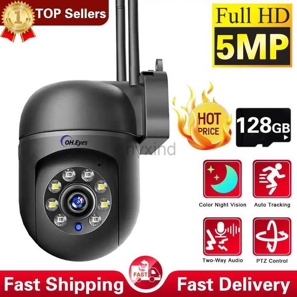 Câmeras IP 5MP 5G Câmera de monitoramento da câmera IP Câmera de IP de alta definição 1080p Infravermelho Night Vision Safety Protecção de esportes CCTV Câmera externa D240510