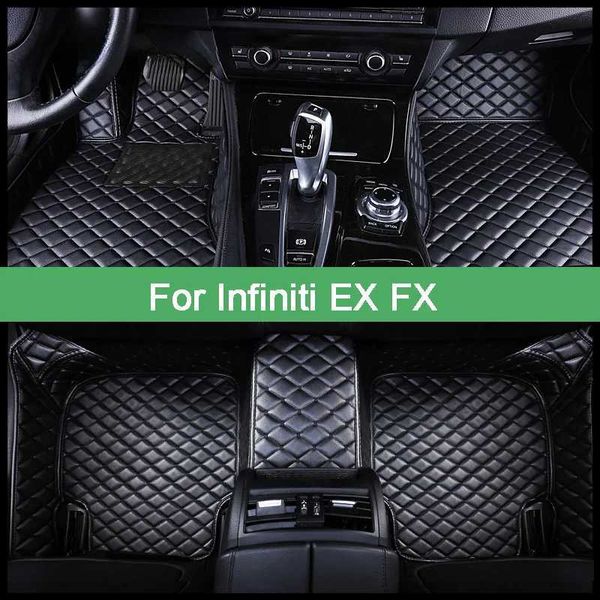 Tapetes de piso tapetes de piso de carro personalizados para infiniti ex fx g ex35 ex37 fx30 fx35 fx37 fx45 fqx50foot coche acessórios automáticos interior2000-2023 t240509