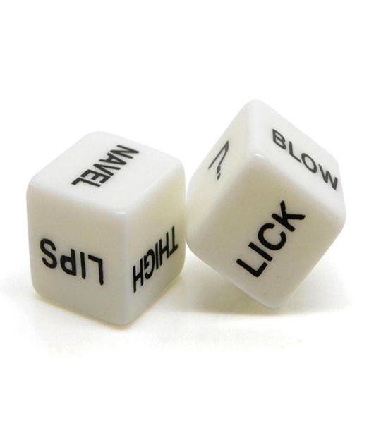 Dice di sesso divertenti 2 PC un set sexy romantico amore umorismo dadi per adulti giochi di craps erotici giocattoli sessuali per coppie sesso divertimento3395376