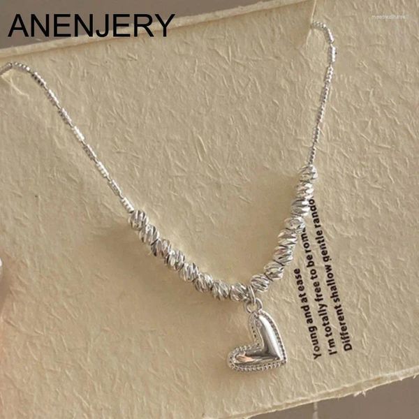 Ketten Anenjery Love Heart Perlen Ketten Halskette für Frauen 2024 Trend Schlüsselbein CHOKER Zauberschmuck Geschenke