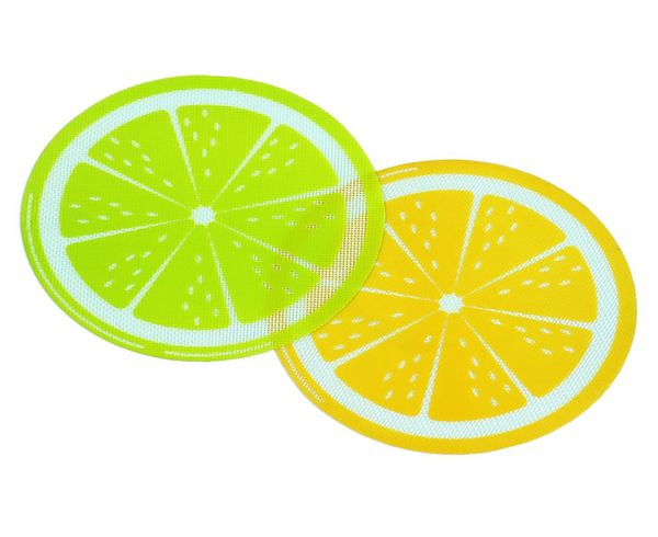 Силиконовый коврик лимон дизайн круглый воск.