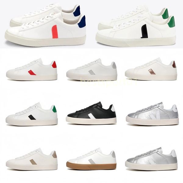 2024 Summer Hot French Brasil Brasil Verde Life Local Vida V Organic Cotton Flats Sneakers Women Women Casual Classual White Designer Shoes Mens salfotos 36-45 W3