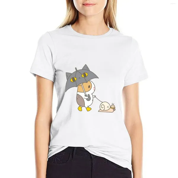 Polos da donna Bubu the Guinea Pig Rainy Day T-shirt magliette grafiche magliette estate top top per donne