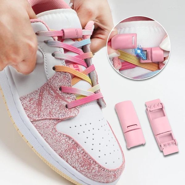 Schuhteile 1 Paar Magnetische Schnalle Schnürsenkel Keine Krawattenschnürsenkel für Turnschuhe flache elastische Spitze Erwachsene und Kinder Tieless Lock Shoelace