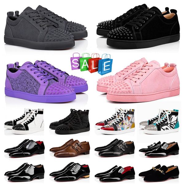 Rote Unterteile Männer Frauen High Top-Sneakers Designerschuhe Low geschnittene schwarze weiße rosa Platten-Formeln Spikes Luxus Chaussure Luxe Herren Schuhtrainer