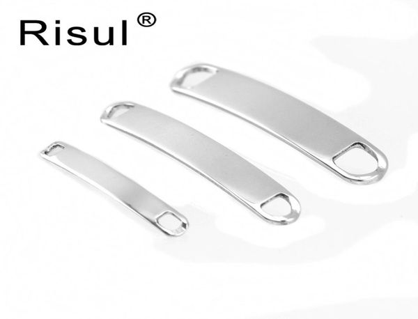 100 Edelstahl -Blindplatten für Gravurmetall -ID -Tags -Anschluss für Billet für Armbänder Zubehör Ganz 50pcs3001190