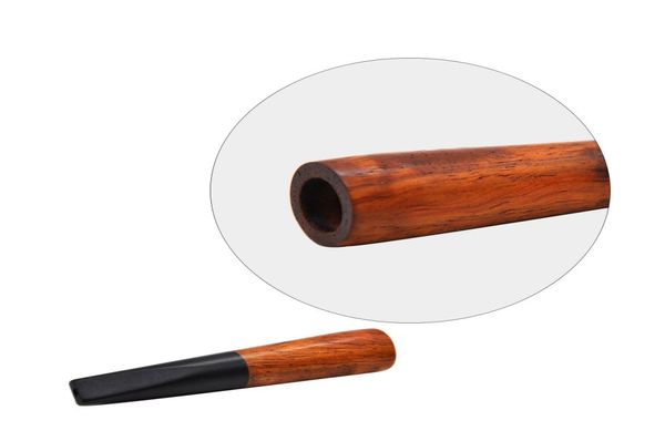 Premium Ebony Wood Creative Filtle Tipe Pipe TiBal Tobacco Titular do cigarro padrão Cigarros Tamanho do bolso1475590