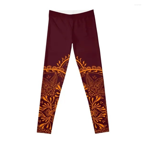 Pantaloni attivi Auto amore mandala leggings palestra top donne per jogger fisico