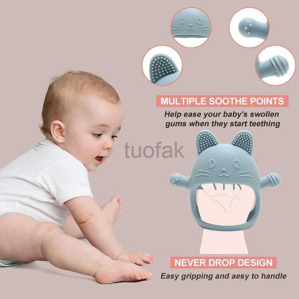 Dealers Toys Food Count Silicone Baby Toys Dental Gloves Пищевые ручные палочки BPA Бесплатные аксессуары для детей без доставки для новорожденных D240509