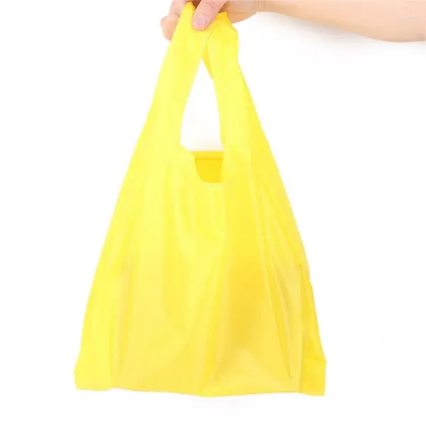 Stume da stoccaggio Borsa per la spesa riutilizzabile Polyester Polyester Ambiente Ambiente di drogheria Botoni pieghevoli