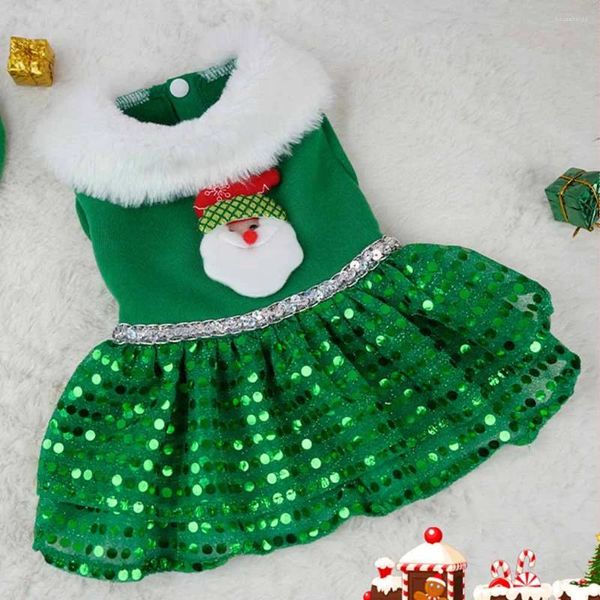 Vestido de natal de roupas de cachorro fantasia