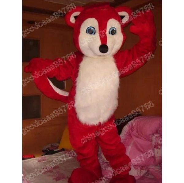 Performance Red Fox Costume Top Qualition Christmas Halloween Fancy Party Dress Cartoon Carefit Sute Cust Carnival Unisex наряд