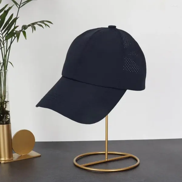 Berets Unisex Baseball Cap Haar organisieren Hut Sonnenschutz mit Loch zum Wandereinkaufen