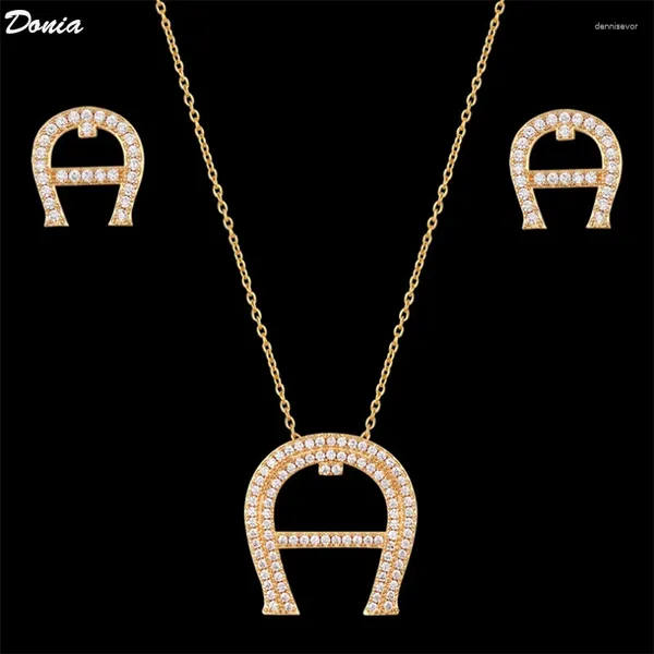 Серьги ожерелья устанавливают Donia Jewelry Fashion Personality Letters Literil