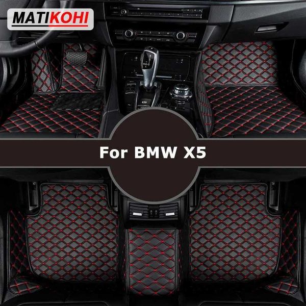 Tapetes de piso tapetes tapetes de piso de carro personalizado para BMW x5 e53 e70 f15 g05 f85 f95 carpetes automáticos food coche coche acessório t240509