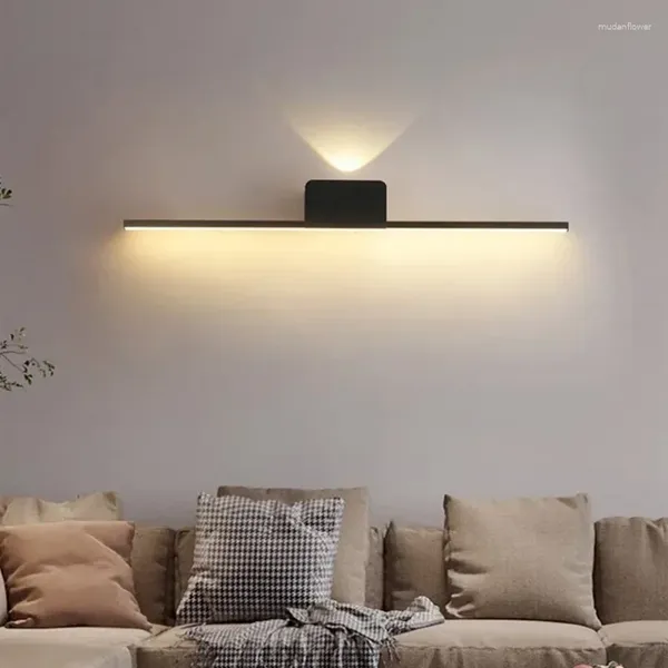 Lâmpada de parede moderna minimalista led sala de estar quarto sofá de cabeceira de tv background iluminação interior decoração de casa