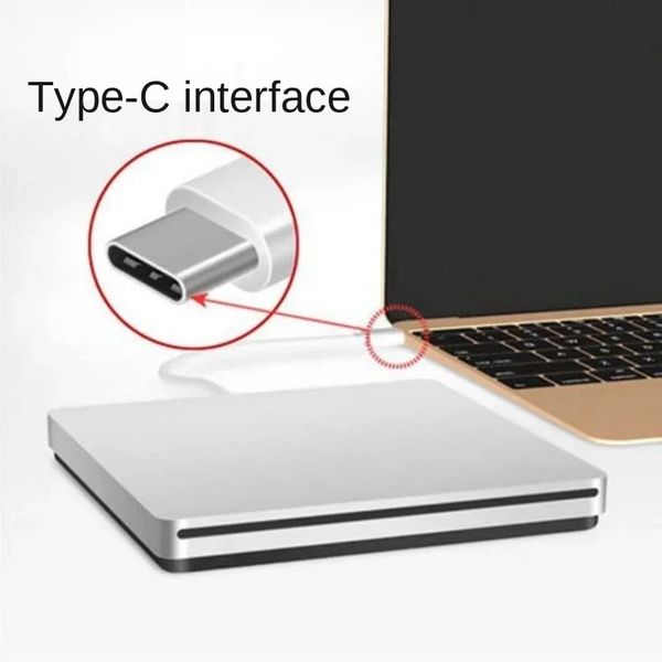 Nova acionamento de queimador de DVD externo de DVD USB 3.0/tipo C Drive óptica Slim Slot-in CD/DVD +/- RW Player Player USB C Superdrive para Mac/WindowType-C Drive óptica