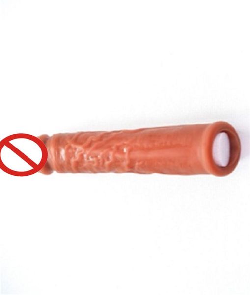 Silicone Man Sex Toy Penis Extensions Dick Ingrandisci prodotti sessuali per adulti o donne Masturbazione Toys4193332