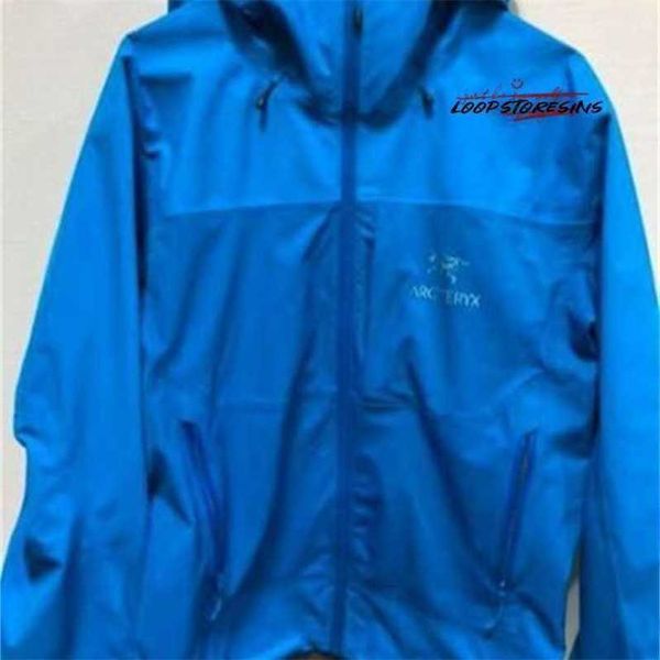Designer di marchi ricamato giacche primaverili arccomp giacca con cappuccio Nylon Mountain Parka Men's Light Blue L0yi