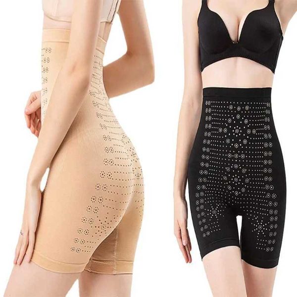 Taille Tummy Shaper Infrarot negativer Sauerstoffionen Fettverbrennungsbebendkontrolle und Entgiftung Frauen eng sitzende Kleidung Hüfthosen Q240509