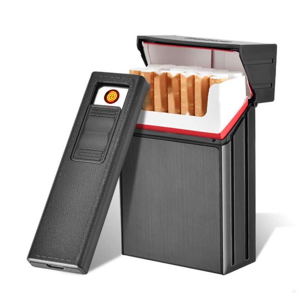 YH Творческая USB -зарядка ветрозащитная сигарета более легкая сигаретная корпуса интегрированная набор сигарет Hine Parath