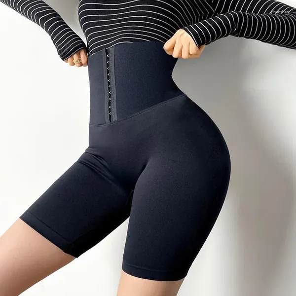 Pantaloncini attivi infilare sexy slim gonging per il fitness pantaloni da yoga a vita alta senza soluzione