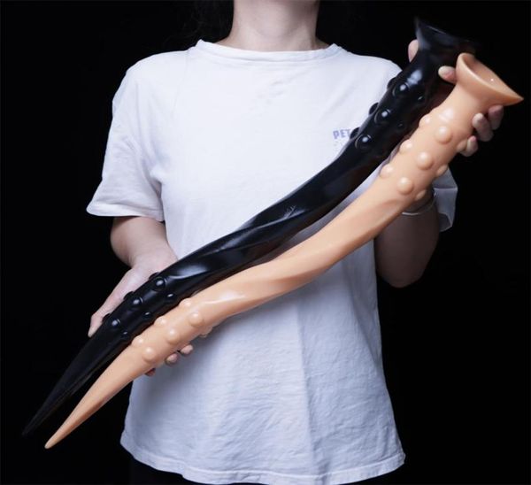 Super Long Gay Anal Dildo com Copa da Sucção enorme plugue de massagem Próstata ânus dilator expansor vagina masturbação sexy toys3250785