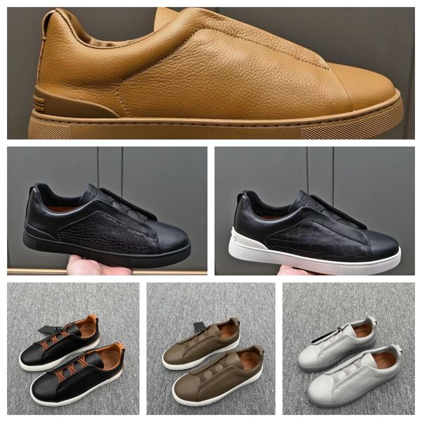 2024 Moda Tasarım Deri Sıradan Tahta Ayakkabıları Erkek Ayakkabı Yeni Cowhide Düşük Top İş Deri Ayakkabı Erkekler Düz Sürüş Seyahat Ayakkabıları