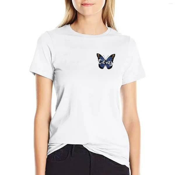 Polos femminile Tcnj T-shirt Butterfly Blostra Plus Time T-shirt a maniche corte per donne magliette grafiche