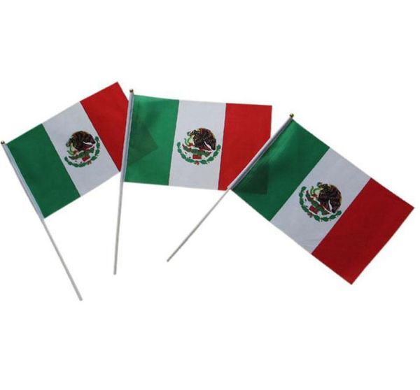 Bandeira da mão do México para uso interno externo Festival de tecido de poliéster 100d Faça suas próprias bandeiras 9524986