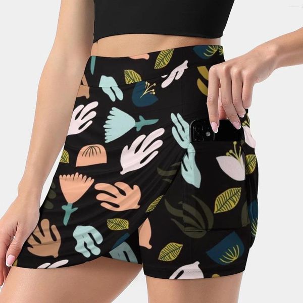 Skirts Night Garden ispirata da Matisse Women's Skirt Sport Skort con tasca in stile coreano in stile coreano Collage