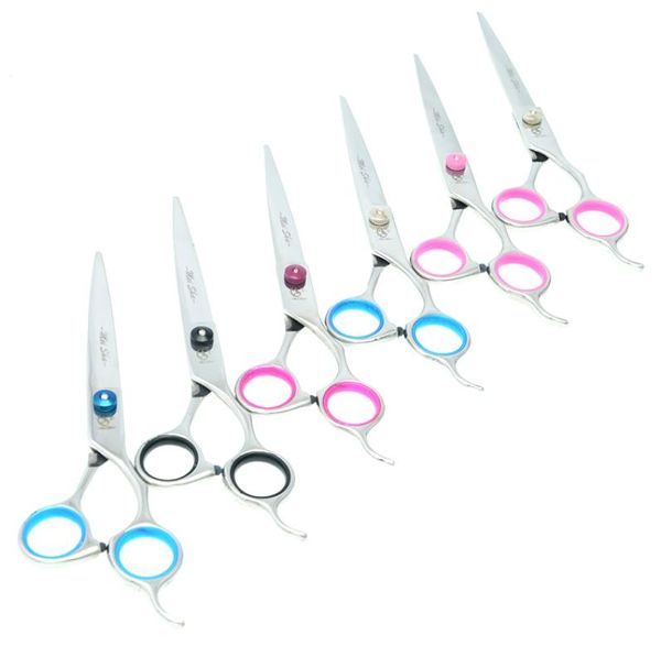 70 -дюймовый Meisha Dog Trumming Scissors Scissing Sgissors Setkits JP440C Спрягая изогнутая прореживающие ножницы PETS Supplies HB00717049227