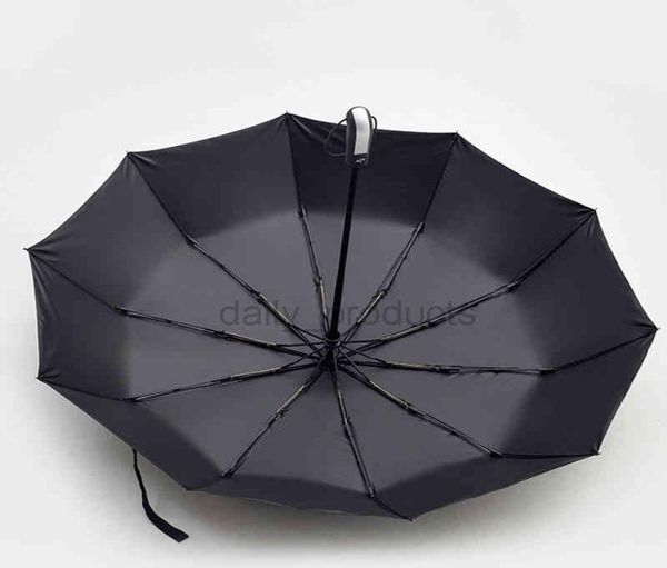 Umbrélla dobrável automática Vento Dez Bone Car Luxury Luxury Business Rain Rain Sun Protection UV Gift Parasol VTMTL17141489356