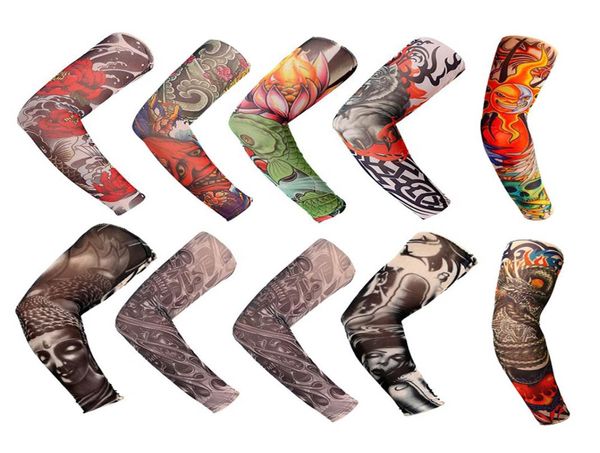 5 pezzi Flower braccio tatuaggio manica senza cucitura senza cucitura da esterno a manicotto solare per la protezione da equitazione tatuaggi tatuaggi tatuaggi body art8171074