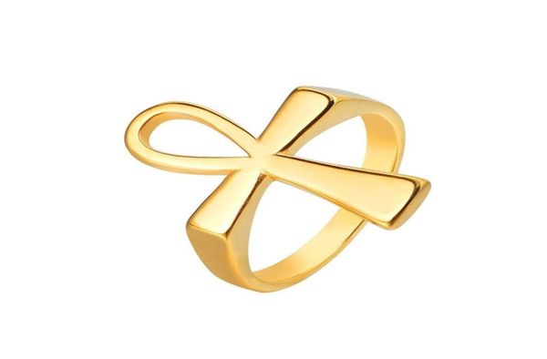 Ankh Anello taglia 7-12 Chiave egiziana della Nilo Men/Women Regalo Classica Africa Egitto Egitto Rings in acciaio inossidabile8208907