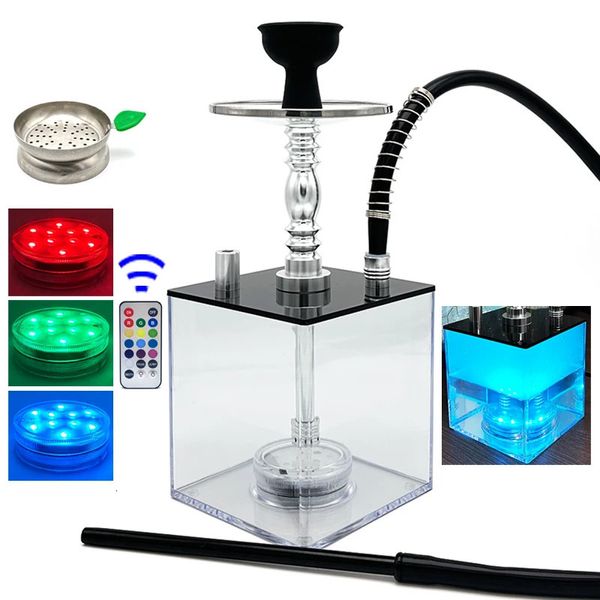 Lomint Clear trasparente cazzo quadrato shisha set accessori completi cachimba fumio box lm-hp008-2 240509