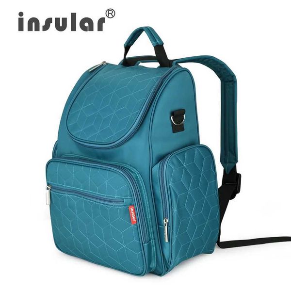 Sacos de fraldas Moda insular Mummy Mummy Maternity Bag de fraldas Bolsa de enfermagem Great Backpack Designer carrinho de bebê Baby Backpack Back Care Baby Care T240509