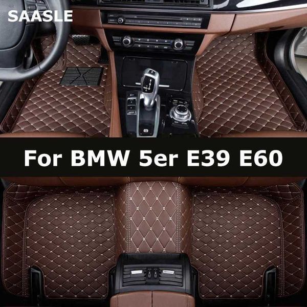 Bodenmatten Teppichs SaaSle Custom Car Floor Matten für BMW 5er E39 E60 520-550 1994-2010 Jahre Auto-Carpets Fuß Coche Accessorie T240509