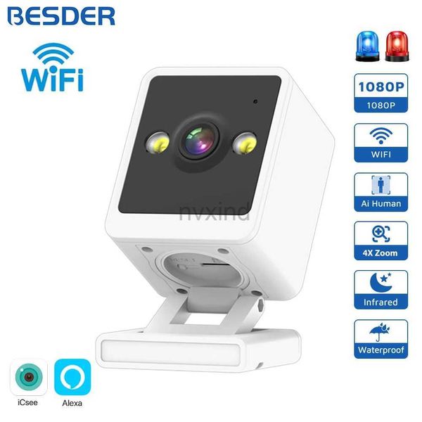 Câmera IP Câmeras Besder Wi -Fi IP Câmera 1080p Monitor de bebê Interior Visão noturna Detecção humana 2MP CEVERIÊNCIA DE VIREVIÇÃO sem fio CCTV Aplicativo ICSEE D240510