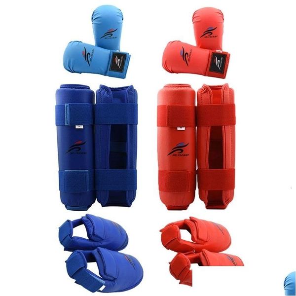 Protective Gear Taekwondo Karate Boxing Bein Handfußschutz Set Sparring Shin Guves Handschuhe Sport MMA Kids ADTS Equipment D Dhuaf