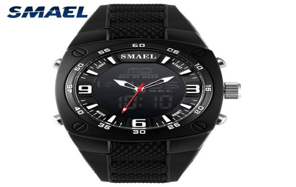 Smael New Men Analog Digital Fashion Digital Military Orologi per orologi sportivi impermeabili per orologi di allarme al quarzo immersione Reljes WS10082018265