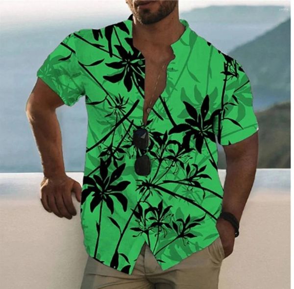 Herren-Casual-Shirts Fancy 2024 erschwinglicher Stil gedruckter Sommer kurzärmelig 3D Digital Beach Hawaiian Trend Street Mode