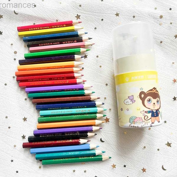 Bleistifte 240pcs/10 Sets von Mini -farbigen Bleistiften Kawaii Stationery School Supplies süße Gegenstände Kinderpreise Kunstlieferungen Großhandel D240510