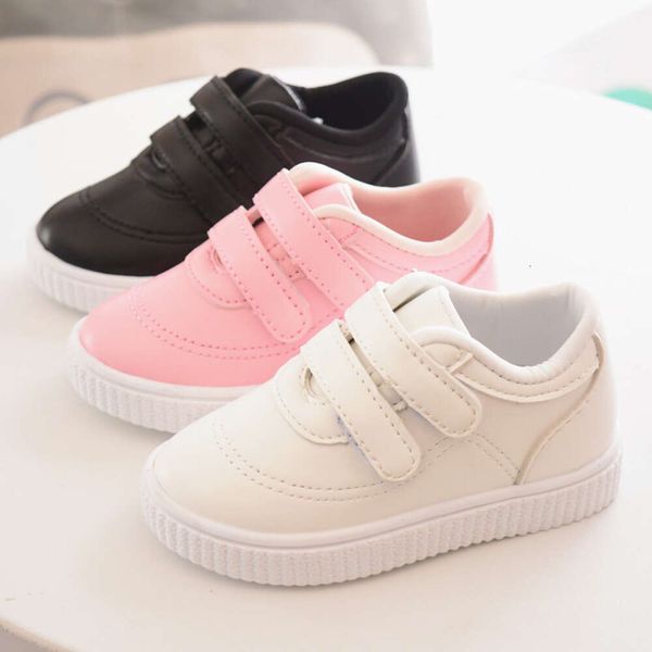 Primavera e autunno single soft sola sola camminata perenne prescolare femmina per bambini sport scarpe bianche